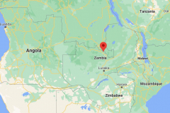 Location of Murulira, Zambia on the DRC border.